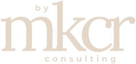 By MKCR Consulting logo in cream